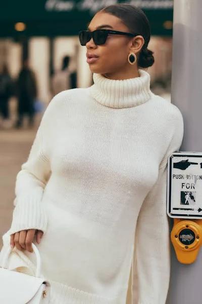 Brittany High Neck Knit Jumper | Ivory