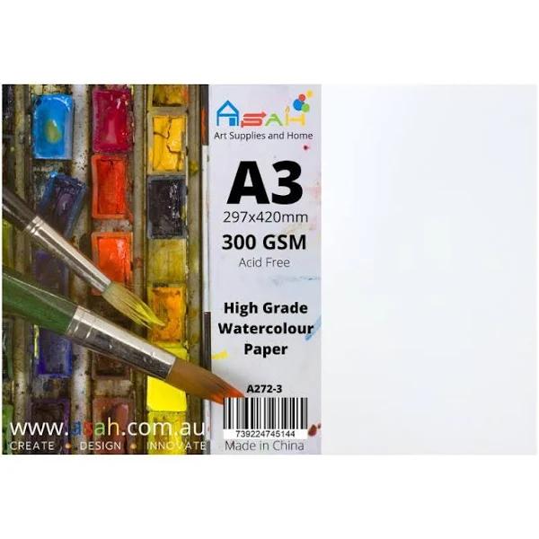 A3 Watercolour Paper Pack 300gsm 20 Sheets Acid Free 29.7x42cm