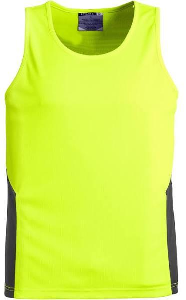 Syzmik Unisex Hi Vis Squad Singlet (ZH239) L / Yellow/Charcoal