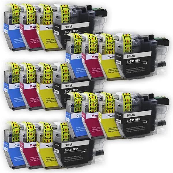 Compatible 20 x MFCJ5730DW Ink - Brother MFC-J5730DW Inkjet Cartridges [5BK, 5C, 5m, 5Y] - LC-3317BK LC-3317C LC-3317M LC-3317Y