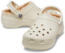 Crocs Women's Classic Platform Lined Clog; Bone, W8