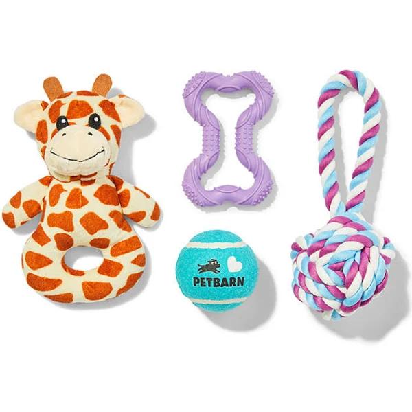 All Day Petbarn Giraffe Multipack Dog Toy 4 Pack