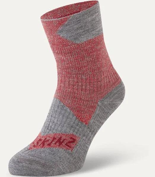 Mens Sealskinz Red Bircham Waterproof All Weather Ankle Length Socks