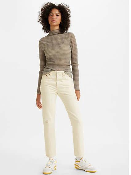 Levi's 501 Crop Jeans | Off White | Size 27 | Shopbop