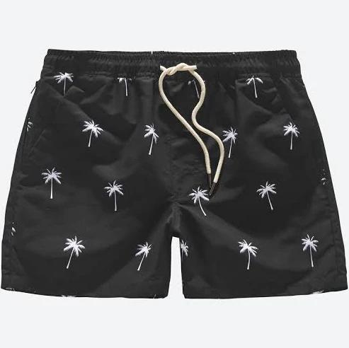 OAS - Black Palm Swim Shorts - Size M