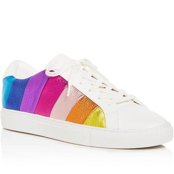 Kurt Geiger London Leather Rainbow Lane Stripe Sneakers - Multi - 39