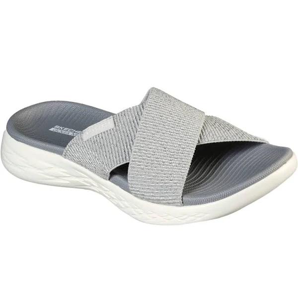 Skechers Womens On The Go 600 Sandals - Silver