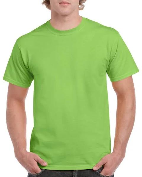 Heavyweight Ultra Soft Cotton T-Shirt for Men Lime - Gildan GN200 - Size 2XL