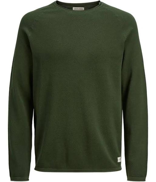 Jack & Jones Sweater 'Hill' Male Green Plain colored Size XL