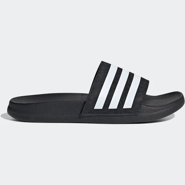 Adidas Kids Adilette Comfort Black/White Slides 11 US