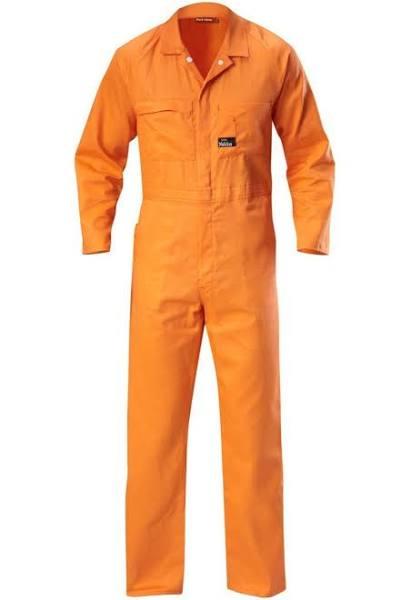 Hard Yakka - Foundations Lightweight Cotton Drill Coverall - Safety Orange - 89L