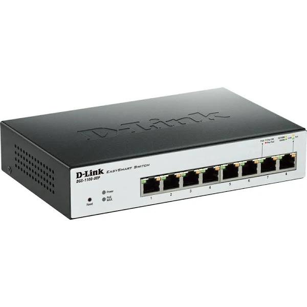 D-Link DGS-1100-08P 8 Port Gigabit EasySmart PoE Switch