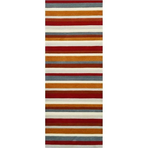 Rug Club Designer Handmade Xylo Wool Rug-6295-Terracotta-80x300cm