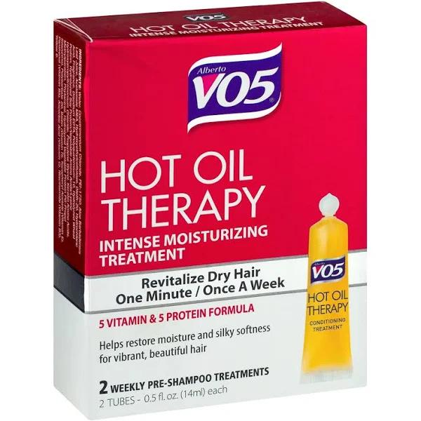 Alberto VO5 Hot Oil Therapy Instense Moisturizing Treatment - 2 pack, 0.5 oz tubes