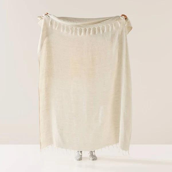 Adairs Malmo Natural Linen Throw