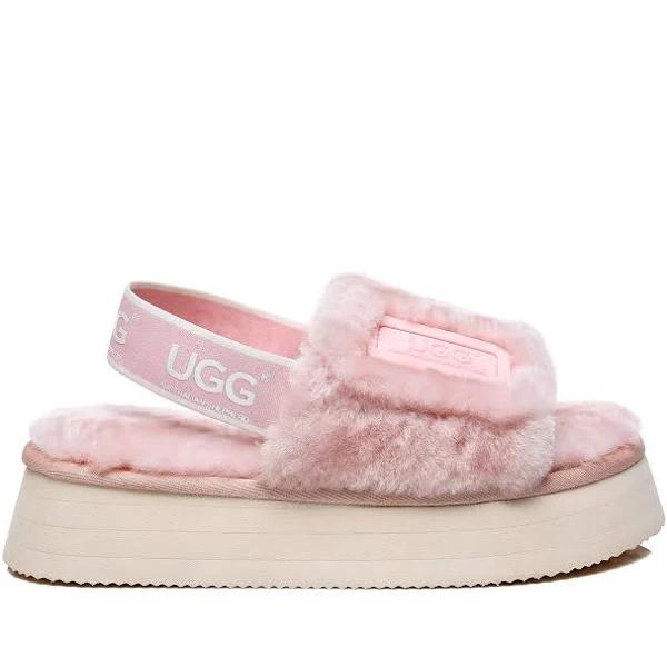 Australian Shepherd UGG Women Platform Fluffy Slide Poppin Pink