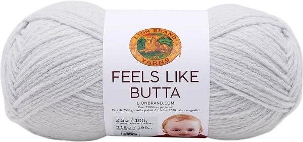 Lion Brand Feels Like Butta Yarn-Pale Grey