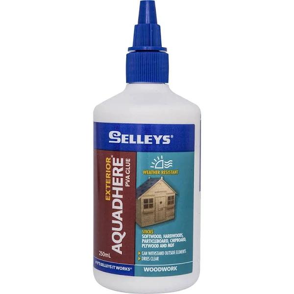 Selleys 250ml Aquadhere PVA Wood Glue Exterior Adhesive