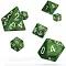 Oakie DOAKIE Dice RPG Set Marble - Green (7)