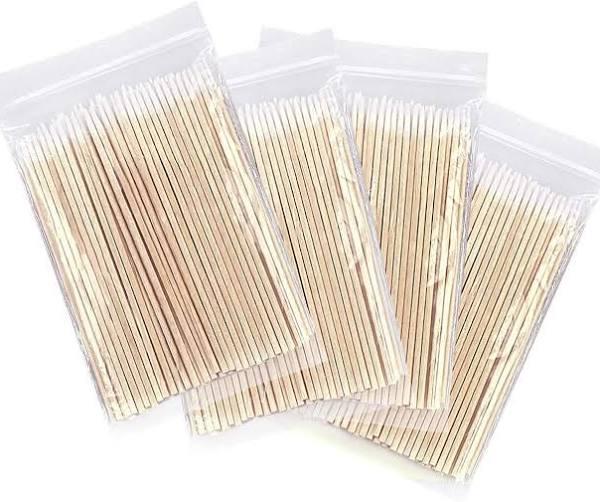 Fenshine 400 Count Microblading Cotton Swab, Cotton Swabs Pointed Tip, Cotton Swabs Wood Sticks, Cotton Tipped Applicator, Tattoo Permanent Supplies