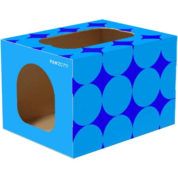 PAWZCITY Cat Scratcher House (Blue)