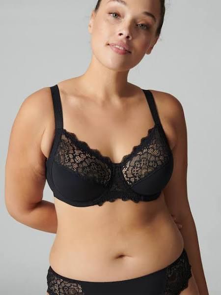 Caresse Full Cup Control Bra - Black, 10 / H - Simone Pérèle Australia