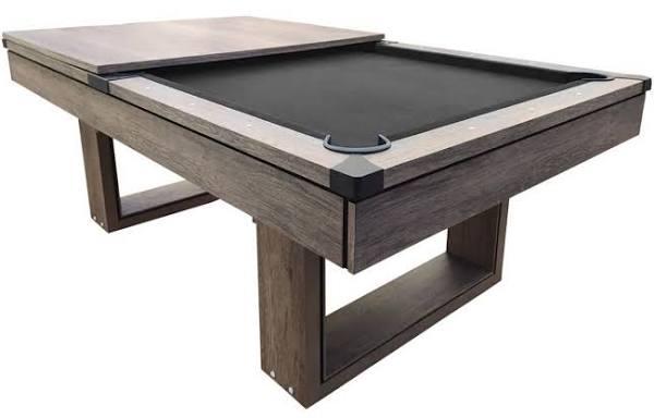 7ft 3 in 1 Simple Modern Pool Table/Billards Table/Pingpong Table/Dining Table with Free Accessories - Wood Black