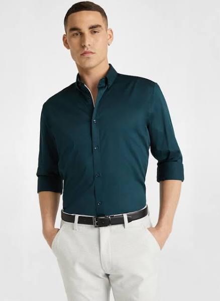 yd. Driver Slim Shirt Teal XXXL