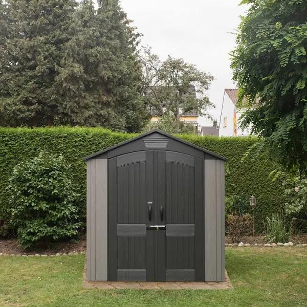 Lifetime 2.1 x 2.1 x 2.3m HDPE Rough Cut Shed 60301