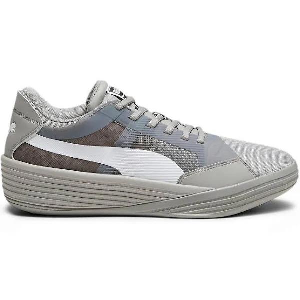 Puma Adult Mens Clyde All-Pro Team Basketball Athletic Concrete Gray Puma White US 11