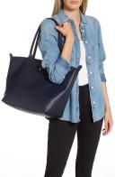 Longchamp Large Le Pliage City Shoulder Tote Navy