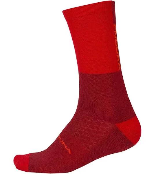 Endura BaaBaa Merino Winter Socks - Rust Red / S/M