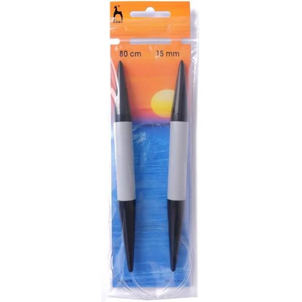 Pony Plastic Circular Needles 80cm - 15.00mm (US 19)