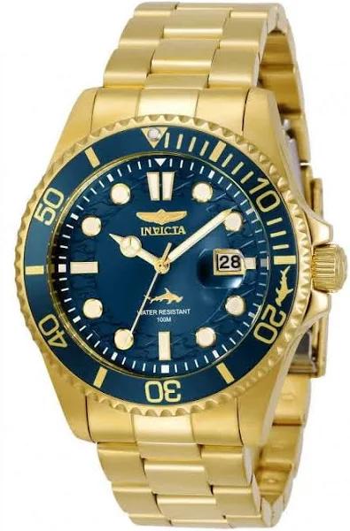 Invicta 30024 Men&s Pro Diver Quartz Watch Stainless Steel Strap - Gold