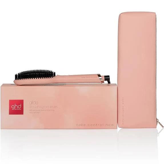 Ghd Glide Hot Brush for Hair Styling, Ceramic Technology with Ioniser to Eliminate Frizz, Optimum 185°C Temp for Salon S