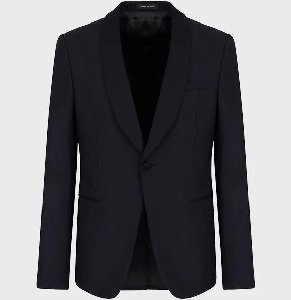 Emporio Armani Tuxedo Jacket Navy in Navy Blue, Size 48 EU