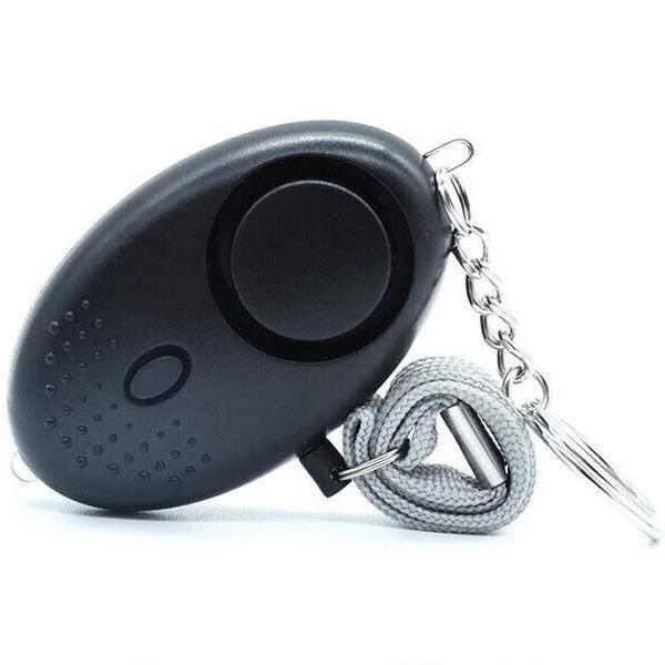 140db Personal Alarm Keychain Rape Attack Panic Security Emergency Alert Torch Black