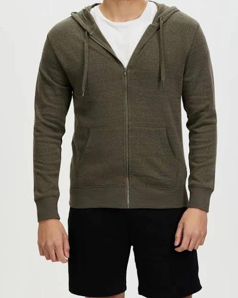 Bonds Mens Essential Zip Hoodie Pullover Jumper Wilderness Olive S