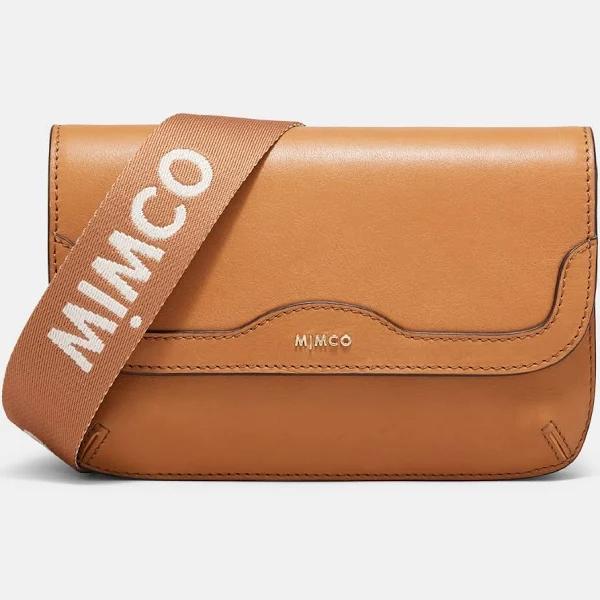 Mimco Jett Flapover Crossbody Bag in Brown