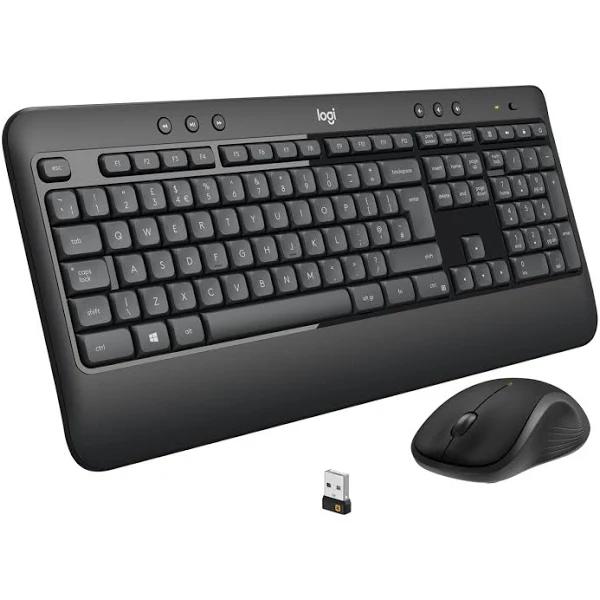 Logitech Advanced MK540 Keyboard USB QWERTZ Swiss Black, White