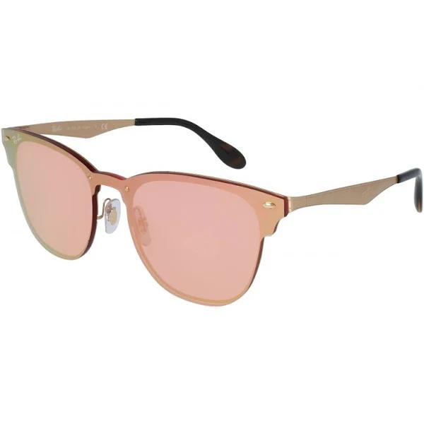 Ray-Ban Blaze Clubmaster RB3576N 043/E4 Gold Sunglasses