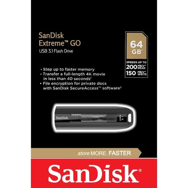 SanDisk USB Extreme Go 64GB 3.1 Flash Drive