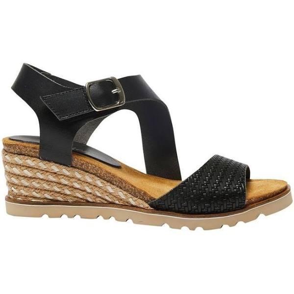 Easy Steps Theo Sandals in Black Leather Black 36