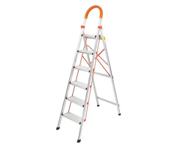 Traderight 6 Step Ladder Folding Aluminium Portable Multi Purpose Household Tool - AfterPay & zipPay Available