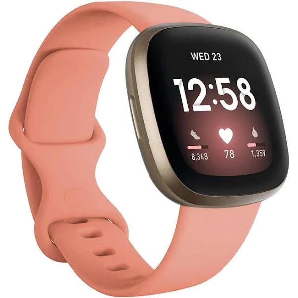 Strapmall Soft Silicone Sport Replacement Strap for Fitbit Versa 3/Fitbit Sense Small Large-pink - L(160-205mm) - AfterPay & zipPay Available