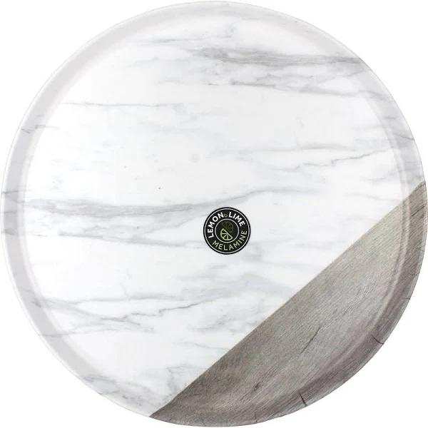 ENDWOOD Marble Grain Round Platter Melamine Serving Tray Catering Grazing Table