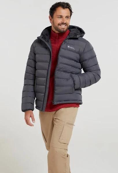 Mountain Warehouse Season Mens Padded Jacket - Water Resistant Jacket, Warm - Charcoal Size 4X-Large - AfterPay & zipPay Available