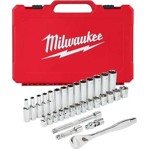 Milwaukee 3/8in Drive 32pc Ratchet & Socket Set - Metric - 48229508