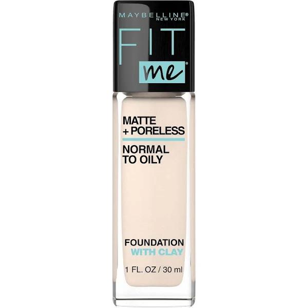 Maybelline Fit Me Matte + Poreless Liquid Foundation Makeup, Fair