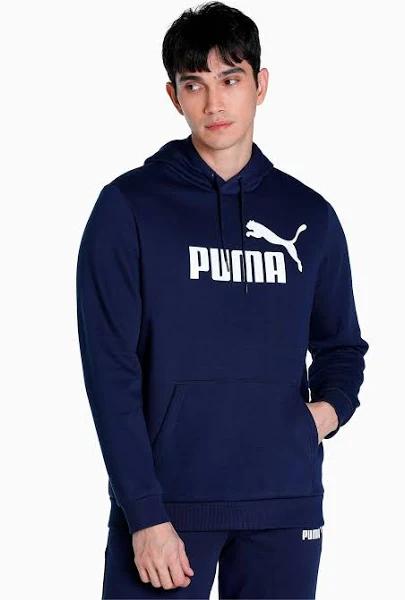 Puma Essentials Big Logo Fleece Hoodie Blue Navy L